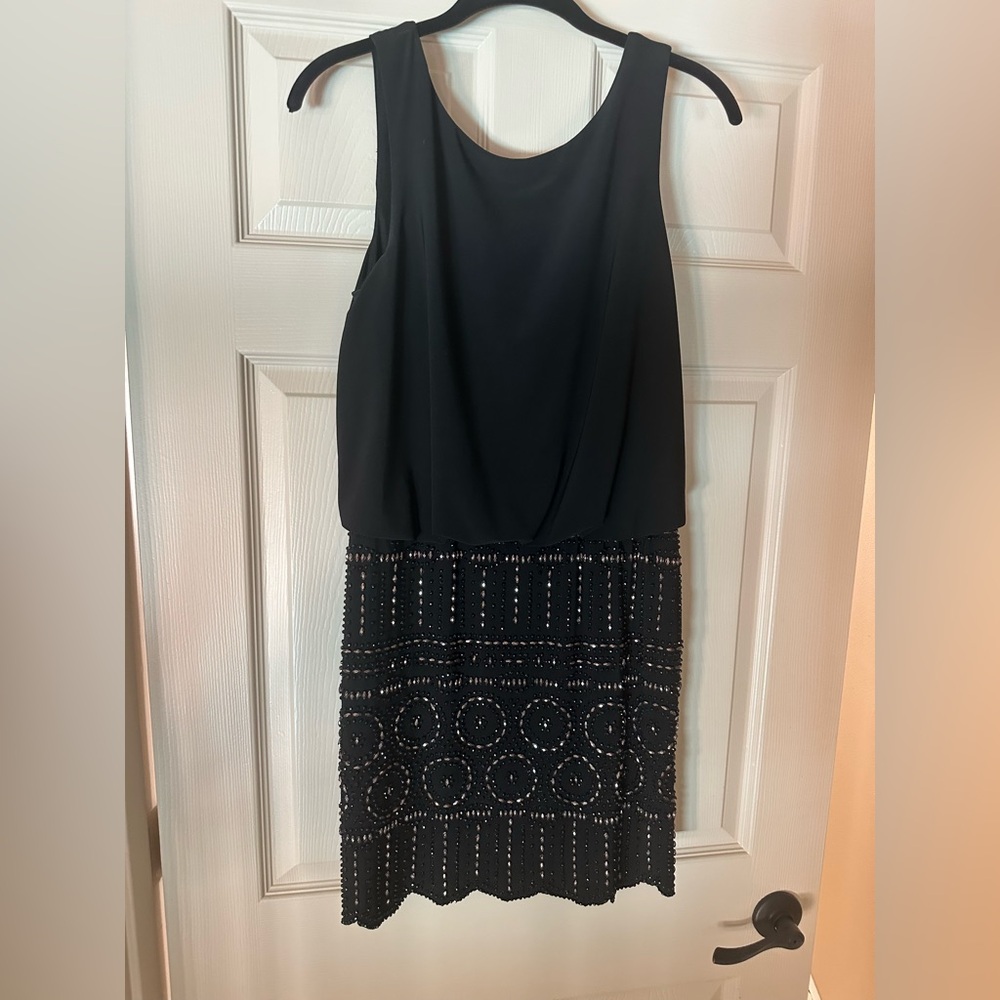 Elegant Black Beaded Dress